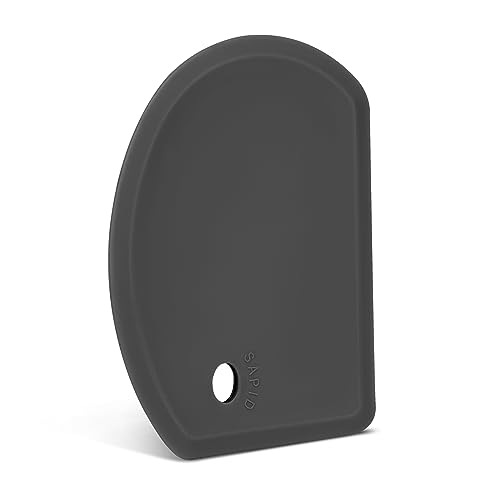 Silicone Dough Scraper with Metal Core Flexible Bowl Scraper Bread Baking - color: Dark Gray
