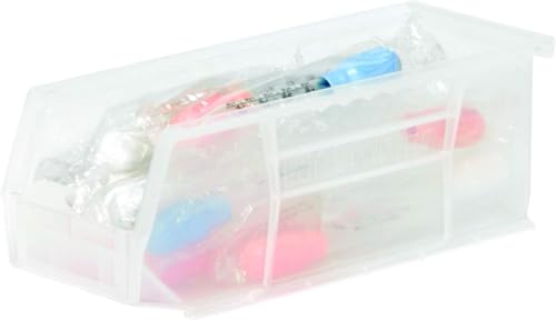 Akro-Mils 30224 AkroBins Plastic Storage Bins, 11"x 4"x 4", Clear, 12-Pack - color: Clear