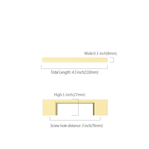 Asidrama 10 Pack 3 Inch(76mm) Brushed Gold Kitchen Cabinet Handles, Cabinet Pulls Kitchen Cabinet Hardware for Cupboard Drawer Pulls - color: Brushed Gold, size: 3" Hole Center(76mm), style: 10 Pack