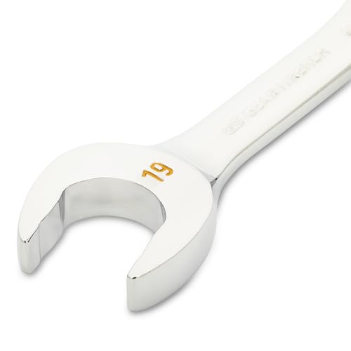 GEARWRENCH 19mm 90-Tooth 12 Point Stubby Combination Ratcheting Wrench | 86849 - style: 19mm