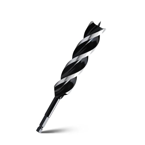 1-1/4" x 10" Auger Drill Bit for Wood,Hex Shank Tri Flute Drill Bit - size: 1-1/4"x10"