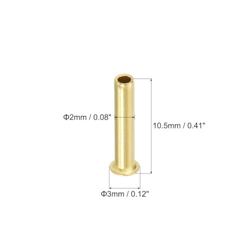 PATIKIL Brass Compression Insert for 1/8" Tube OD, 10 Pack Insert Tube Support Compression Fitting Assortment Kit for Water Oil Air Pipe - size: 1/8 Inch