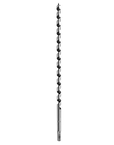 QWORK Auger Drill Bit for Wood, 1/2 Inch Diameter x 16 Inch Length, 3/8-Inch Hex Shank, Long Drill Bits - size: 1/2 x 16 inch