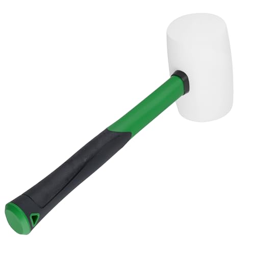 2 Pack 32 oz Rubber Mallet Hammers with Non-Slip Grip Handle, Non-Marking Rubber Hammer for Flooring Installation, Camping Tent Stakes, Auto Repair