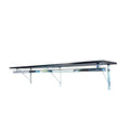 Custom Cut-to-Size Premium Wall-Mounted Shelf with Rod and Bracket Kit. 3/4" Thick Shelves, 14 inches deep. Customize the Length from 16" up to 72". - color: Black - Chrome, size: 44 - 72
