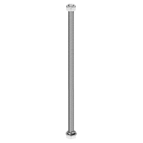 MECCANIXITY M10 x 250mm 304 Stainless Steel Hex Head Screws Bolts, Nuts, Flat & Lock Washers Assortment Kit, Fully Threaded, Bright Finish for Home, Electronic, Machine, 1 Sets - size: M10 x 250mm