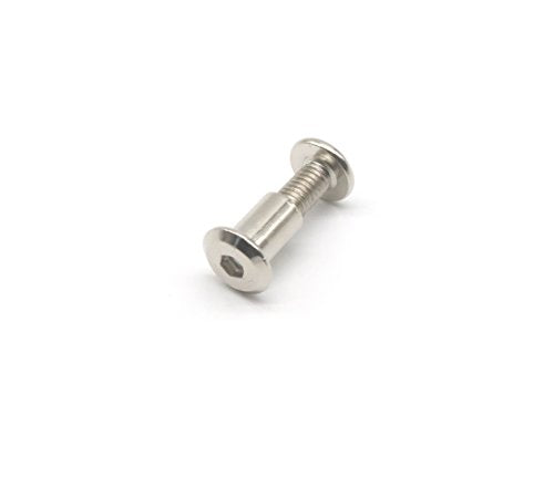 10-Set M6x30mm Rivet Countersunk Hex Socket Cap Bolts and Hex Head Barrel Nuts for Furnitures Cribs Chairs, Nickel Plated - size: M6x30mm 10-pack