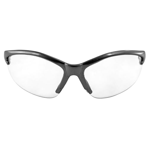 Global Vision Safety Shop Glasses - color: Grey Frame/Clear Lens
