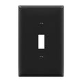 ENERLITES Mid-Size Toggle Light Switch Wall Plate Cover, 1 Pack, Black - color: Black, size: Mid-Size