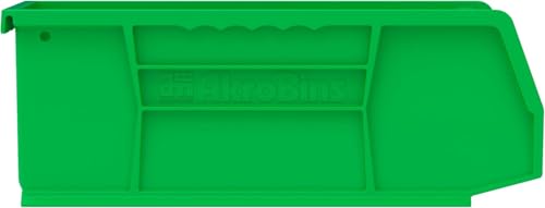 Akro-Mils 30224 AkroBins Plastic Storage Bins, 11"x 4"x 4", Green, 12-Pack - color: Green