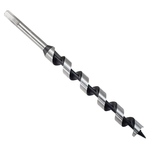 3/4 Inch Wood Auger Drill Bit 12 Inch Long Hex Shank for Hardwood - size: 3/4 x 12 Inch
