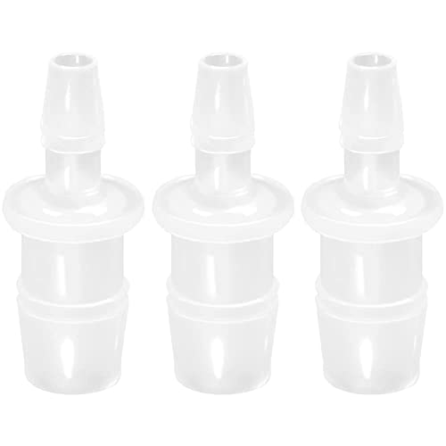 Plastic Hose Barb Reducer Pipe Fittings 5/16" to 3/16" Hose ID Connectors Joint Splicer Mender Adapter Union Boat Water Air Aquarium O2 Fuel (Pack of 3) - size: 5/16" to 3/16"