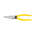 Klein Tools D203-8N Needle Nose Pliers and Wire Stripper, Long Nose Side Cutters with Wire Striping Hole, Heavy Duty Alligator Pliers, 8-Inch - style: Side Cutting/Wire Stripping