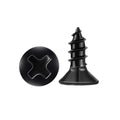 M3x8mm Small Wood Screws, Black Phillips Flat Head Short Screws 150pcs - color: M3-Black, size: 150PCS-8mm