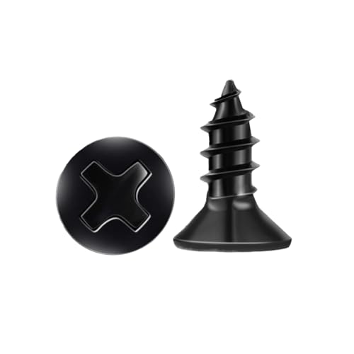 M3x8mm Small Wood Screws, Black Phillips Flat Head Short Screws 150pcs - color: M3-Black, size: 150PCS-8mm
