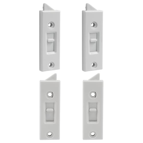 4 Pcs Window Latch Tilt Locks Latch, Spring-Loaded 76mm (White) - color: White, size: 4 Pack