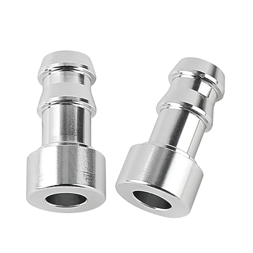 EVIL ENERGY 1/2" Weld On Hose Barb Tail Nipple On Bung Fitting Adapter Natural Aluminum 2PCS - size: 1/2 barb