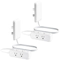 Olcorife Flat Extension Cord with Outlet Cover, Flat Plug Power Strip with 6 Outlets, 3 FT Cord Hidden Outlet Extender for Tight Spaces, Pack of 2 - size: 3 FT(Pack of 2), style: 6AC(No USB)