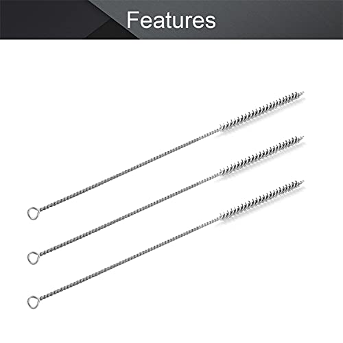 Utoolmart Steel Wire Tube Brush, Stainless Steel Spiral Power Bottle Cleaning Brush Long-Handle Bristle Pipe Cleaning Tool, 0.3-inch Diameter 12-inch Length,10pcs - color: 10pcs, size: 0.8cm
