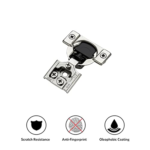 Ravinte 1/2 Inch Overlay Soft Close Hinge Kitchen Cabinet Hinges 60 Pack | 30 Pairs， Stainless Steel, Satin Nickel, Cabinet Hardware, Face Frame Fit, Adjustable For Kitchen, Cupboard, Furniture Doors - size: 1/2 inch Overlay