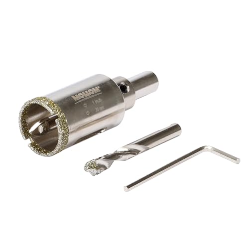 MOLLOM 1" (25mm) Diamond Hole Saw with 2 Pilot Drill Bit - size: 25mm | 1", style: Single Pack
