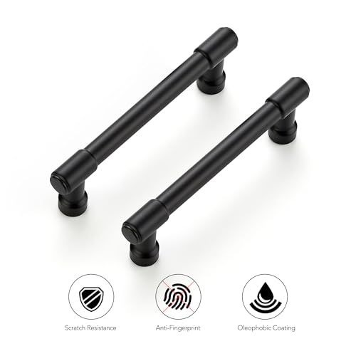 Ravinte Matte Black Kitchen Pulls Cabinet Handles 3-3/4 Inch 10 Pack - color: Matte Black, size: 3-3/4 Inches Hole Center