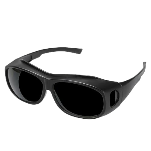 HARFINGTON Welding Safety Glasses IR PPE Protective Glasses Lens CE Certified Protective Welding Eyewear - color: Black, size: Shade 7