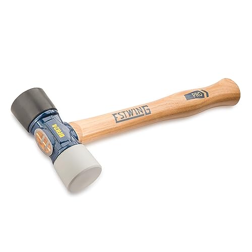 ESTWING Rubber Mallet, 24oz Black & Gray Mallet, DFH24 - size: 24 oz