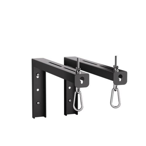 suptek Universal Projector Screen Wall Mount L-Brackets Wall Hanging Mount 12 inch Adjustable Extension Mounting Hooks for Projection Screen up to 80 lbs, PRL002B, Black (1 Pair) - size: 12 inch-black
