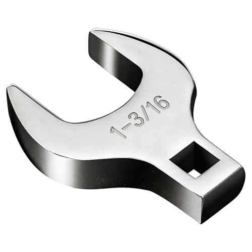 1/2'' Full Polish Drive Jumbo Crowfoot Wrench, Open End Wrench, SAE, 1-3/16'', CR-V Steel, Tools for Mechanics Maintenance or Repairs, Access Fasteners in Tight Spaces Work Hard-To-Reach Areas - size: SAE-1-3/16''