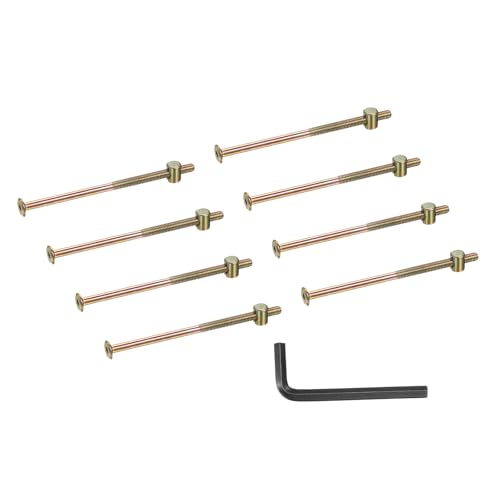 PATIKIL 8 Set Bunk Bed Bolts and Nuts Kit, M6x120mm Furniture Bolts Hex Drive Socket Cap Hardware Replacement for Beds Headboards Chairs - size: M6x120mm