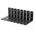 8Pcs Shelf Brackets, Black 4inch Floating Shelf Bracket, Wall Mounted Support,Heavy Duty Floating Shelf Bracket - size: 4inch, style: 8PCS