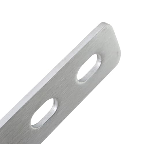 16" Flat Straight Brace Brackets, 16 Screw, Stainless Steel