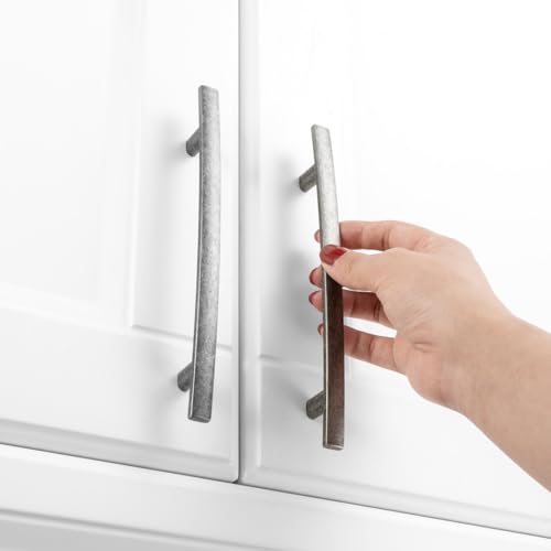 KOOFIZO 10 Pack 5 in Antique Iron Cabinet Pulls, Iron Drawer Handles 1961 - color: Antique Iron, size: 5" CC