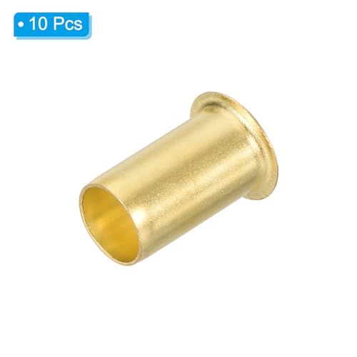 PATIKIL Brass Compression Insert for 1/2" Tube OD 10Pcs Insert Support - size: 0.5 Inch