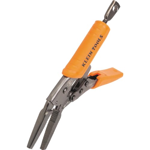 Klein Tools 38611 Long Nose Locking Pliers with Quick Release Handles, Ideal for Tight Spaces, High Torque and Gripping Power, 6-Inch - style: 6-In Long Nose