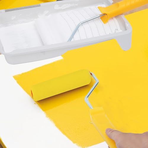 Mini Paint Roller Kit, 4-Inch Mohair Paint Roller Set ，11 PCS Painting Supplies for Cabinet & Wall Painting - size: 4ins