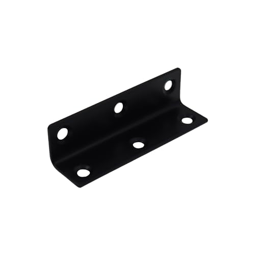 Long L Bracket,ULIFESTAR Black Corner Brace Brackets,Stainless Steel Corner Brackets,Heavy Duty Shelf Bracket,Metal Right Angle Bracket for Wood,80*20mm/3.15*0.79'' 8 PCS - size: 80*20mm/3.15*0.79''