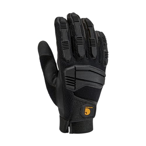 Carhartt mens High Dexterity Protective Knuckle Guard Glove - color: Black, size: Medium