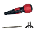 3.6V Cordless Electric Screwdriver USB-C Rechargeable LED Kit RED - color: Red