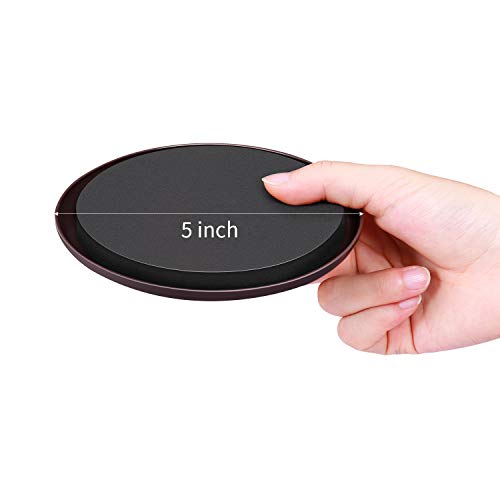 Ezprotekt 5" Furniture Sliders for Carpet, Round Furniture Movers Sliders - color: Brown, size: 5"