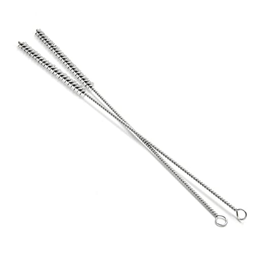 Utoolmart Steel Wire Cleaning Brush, Spiral Power Tube Brush, Steel Wire Tube Brush Cleaning Tool, Tube Bottle Brush, 0.3-inch Diameter 12-inch Length, 2pcs - color: 2pcs, size: 0.8cm