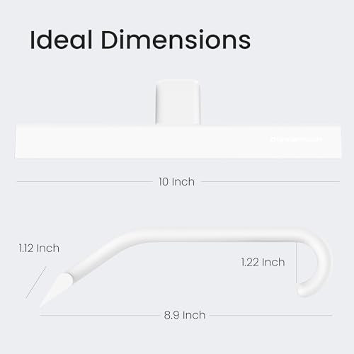 dancemoon JustHang Shower Squeegee with Built-in Hook, 10-Inch White - color: Classic White