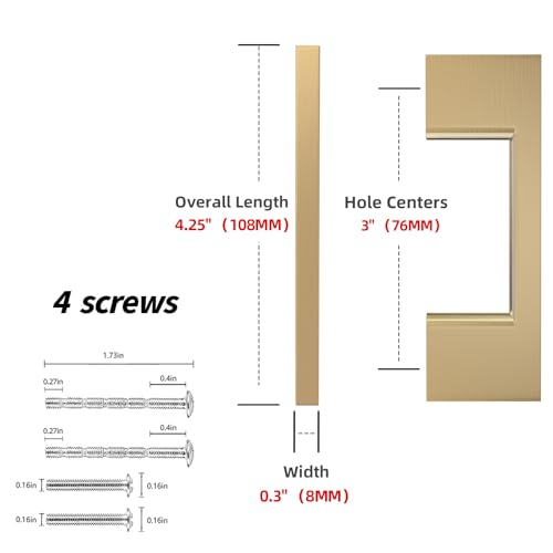 10 Pack 3 Inch(76mm) Cabinet Pulls Champagne Bronze Kitchen Cabinet Handles Zinc Alloy Drawer Pulls Solid Cabinet Hardware - color: Champagne Bronze, size: 3'' Hole Center(76mm)