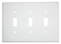 Leviton 3-Gang Toggle Device Switch Wallplate, Midway Size, 80511-W, White