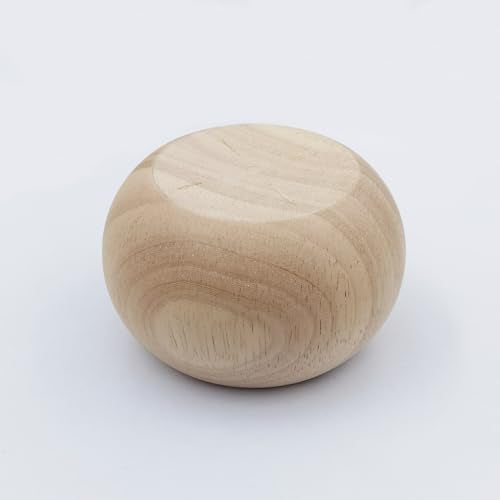 2 Inch Wooden Bun Feet Sofa Replacement Parts Round Furniture Legs Unfinished Sofa Couch Chair Ottoman Replacement Legs Solid Wood Cabinet Legs Set of 4 (2 inch Unfinished) - size: 2 inch Unfinished