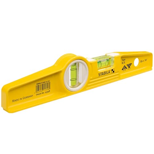 STABILA 81S Die-Cast Aluminum Torpedo Level, Cat. No. 25010 | Type 81S professional torpedo level with durable die-cast construction for accurate leveling work