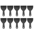 HARFINGTON 10pcs Putty Scraper 4" Width 6mm Thin Flexible Plastic Putty Knives for Taping Drywall Spreading Painting Wall Scratching - color: Black, size: 4"