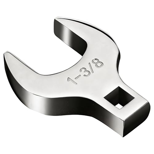 1/2'' Full Polish Drive Jumbo Crowfoot Wrench, Open End Wrench, SAE, 1-3/8'', CR-V Steel, Tools for Mechanics Maintenance or Repairs, Access Fasteners in Tight Spaces Work Hard-To-Reach Areas - size: SAE-1-3/8''