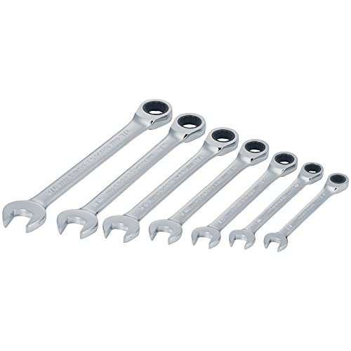 CRAFTSMAN 7-Piece Combination Ratcheting Wrench Set, 12-Point Standard SAE (CMMT87020) - style: 7 Piece SAE